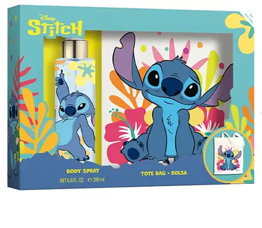 Körperpflegeset für Kinder  - Air-Val International Lilo & Stitch Body Spray (Körperspray 200ml + Einkaufstasche) — Bild N2