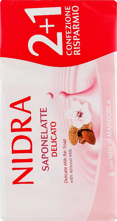 Handcremeseife mit Mandelmilch - Nidra Delicate Milk Bar Soap With Almond — Bild N1