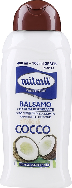 Pflegender Balsam-Conditioner mit Kokosöl - Mil Mil Cocco Regenerating Hair Balm — Bild N1