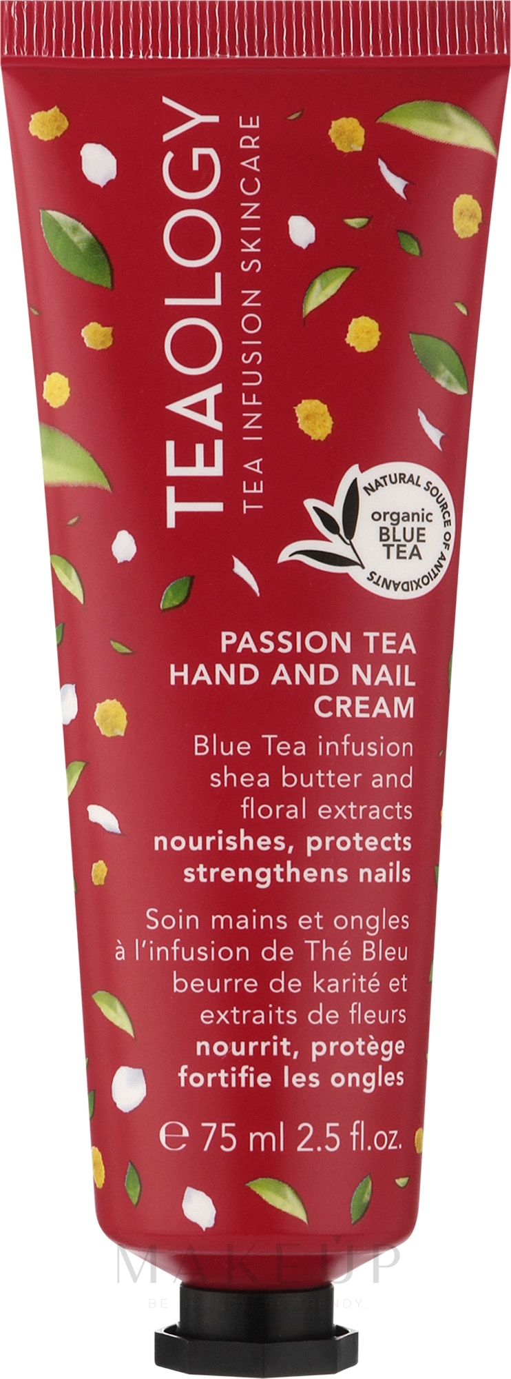 Hand- und Nagelcreme mit Sheabutter und Blütenextrakt - Teaology Passion Tea Hand And Nail Cream — Bild 75 ml
