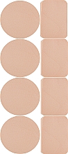 Düfte, Parfümerie und Kosmetik Schminkschwamm CS070B rund, rechteckig 8in1 beige - Cosmo Shop Sponge