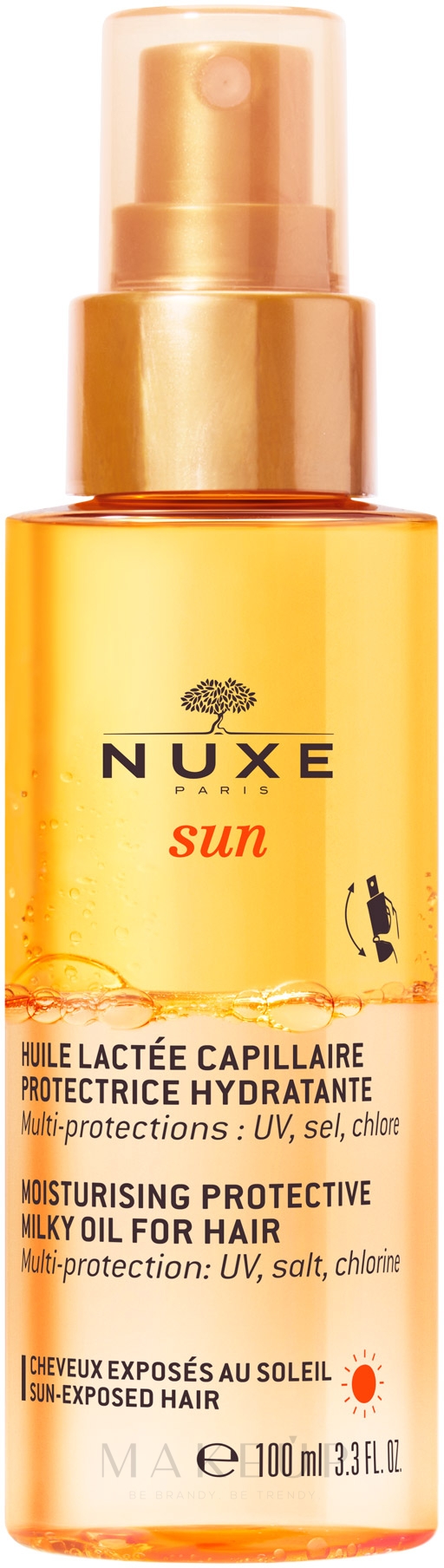Feuchtigkeitsspendendes, milchiges und zweiphasiges Schutzöl für das Haar - Nuxe Sun Moisturising Protective Milky Oil For Hair — Bild 100 ml