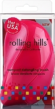 Düfte, Parfümerie und Kosmetik Kompakte Haarbürste Fuchsie - Rolling Hills Compact Detangling Brush Fuschia