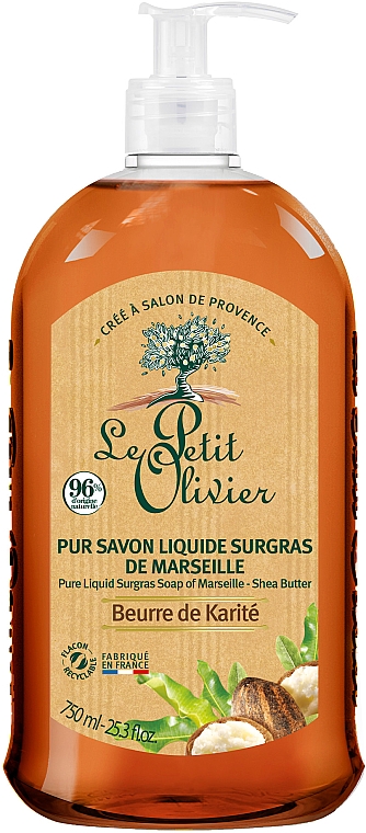 Flüssigseife mit Sheabutter - Le Petit Olivier Pure Liquid Soap Shea Butter — Bild N1
