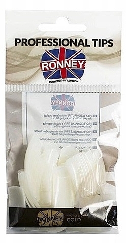 Nageltips transparent Größe 2 cremefarben - Ronney Professional Tips — Bild N1