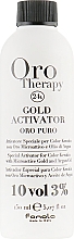 Düfte, Parfümerie und Kosmetik Entwicklerlotion mit goldenen Mikropartikeln und Arganöl 3% - Fanola Oro Gold