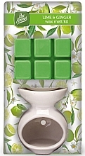 Aromatherapie-Set mit Wachs und Lampe Limette und Ingwer - Pan Aroma Wax Melt Burner Kit Lime & Ginger  — Bild N1