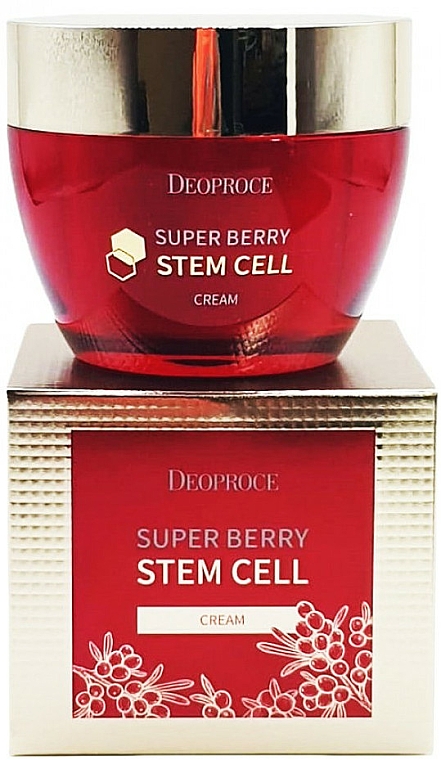 Feuchtigkeitsspendende Gesichtscreme mit Stammzellen - Deoproce Super Berry Stem Cell — Bild N1