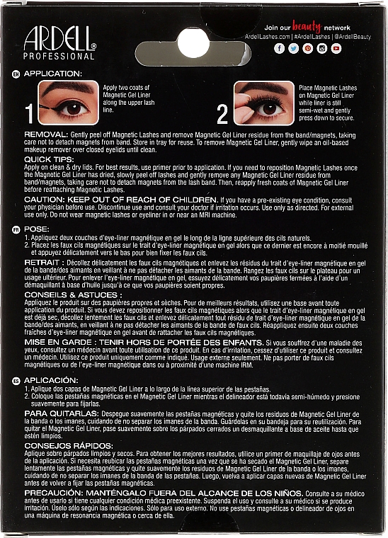 Make-up Set (Eyeliner 2g + Magnetische Wimpern 2St.) - Magnetic Lash & Liner Lash Demi Wispies  — Bild N2