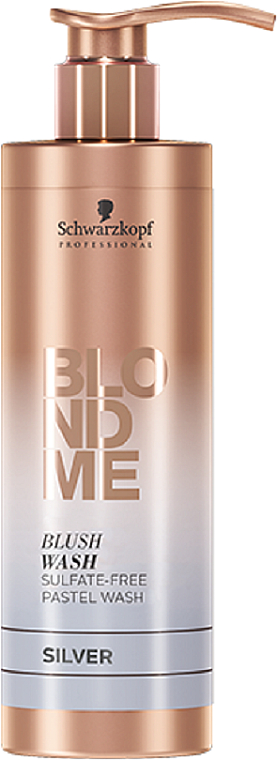 Sulfatfreies Shampoo für blonde Farbkorrektur mit Pastelleffekten in silber - Schwarzkopf Professional Blond Me Blush Wash Apricot — Bild N1