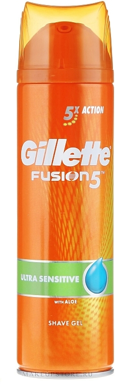 Set - Gillette Fusion 5 ProGlide Sharp (Rasiergel 200ml + Rasierer 1 St. + Ersatzklinge 1 St. + Kosmetiktasche) — Bild N3