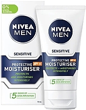 Düfte, Parfümerie und Kosmetik Schützende Feuchtigkeitscreme für empfindliche Haut SPF 15 - Nivea Men Sensitive Protective Moisturiser SPF 15