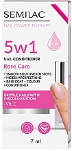 Nagelconditioner - Semilac Nail Power Therapy 5 In 1 Rose Care — Bild N1