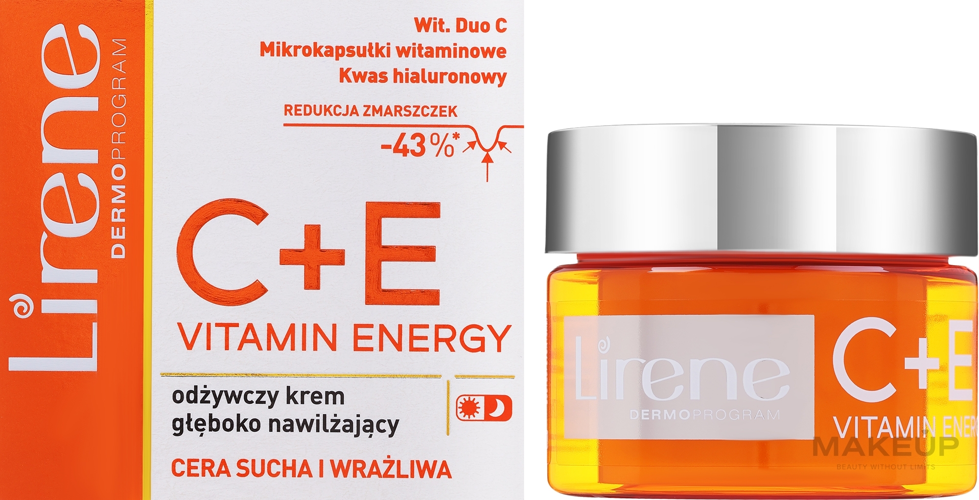 Intensiv feuchtigkeitsspendende Gesichtscreme - Lirene C+E Pro Vitamin Energy — Bild 50 ml