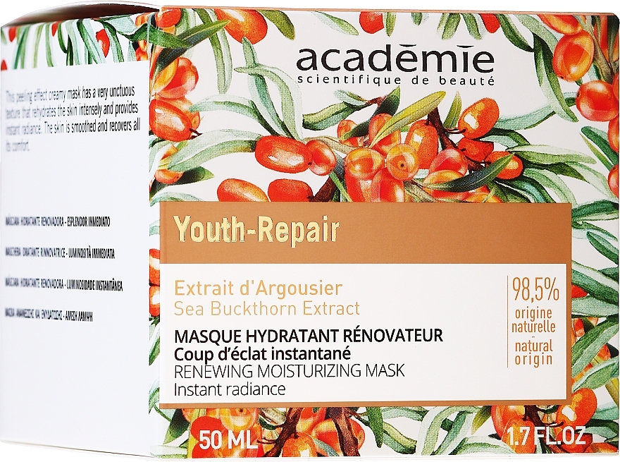 GESCHENK! Revitalisierende und feuchtigkeitsspendende Gesichtsmaske - Academie Youth Repair Renewing Moisturizing Mask Instant Radiance — Bild N1