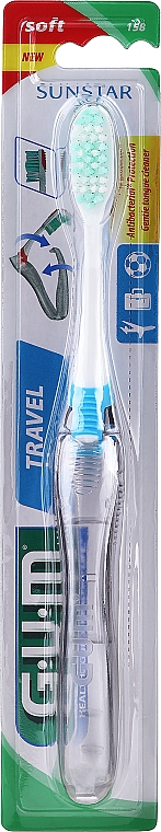 Zahnbürste Travel weich blau - G.U.M Soft Toothbrush — Bild N1