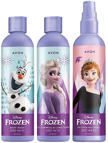 Set - Avon Disney Frozen (shm/200ml + sh/gel/200ml + h/spray/200ml) — Bild N1