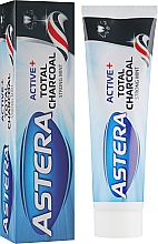 Düfte, Parfümerie und Kosmetik Zahnpasta mit Aktivkohle und Minzgeschmack - Astera Activ + Total Charcoal