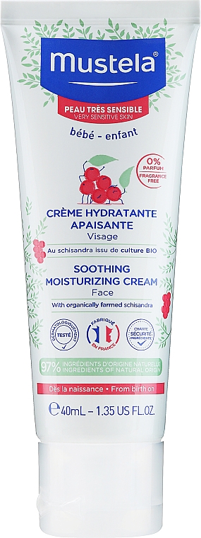 Beruhigende und feuchtigkeitsspendende Gesichtscreme - Mustela Bebe Face Soothing Moisturizing Cream Very Sensitive Skin — Bild N1