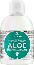 Feuchtigkeitsspendendes, regenerierendes Shampoo für trockenes und brüchiges Haar mit Aloe Vera Extrakt - Kallos Cosmetics Aloe Vera Full Repair Shampoo — Bild N1