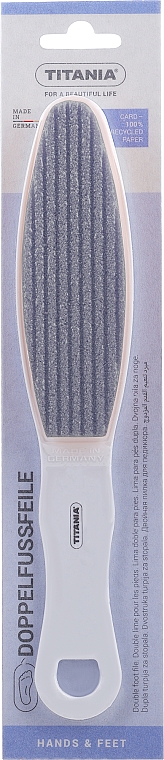 Doppelseitige Pediküre-Nagelfeile mit Bimsstein violett - Titania — Bild N1