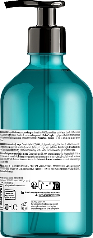 Shampoo für fettiges Haar - L'Oreal Professionnel Scalp Advanced Anti-Oiliness Shampoo — Bild N3