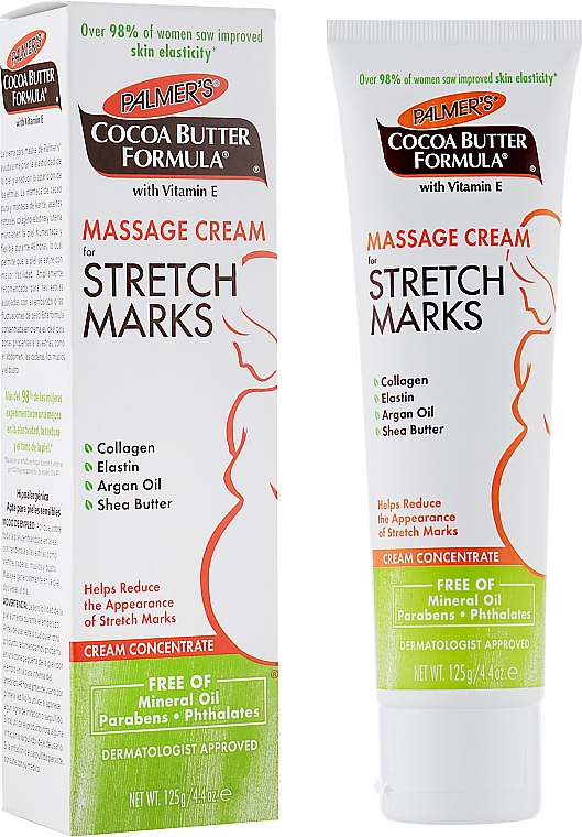 Massagecreme für Dehnungsstreifen mit Kollagen, Elastin, Arganöl und Sheabutter - Palmer's Cocoa Butter Formula Massage Cream for Stretch Marks
