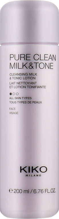 2in1 Reinigungsmilch und Gesichtstonikum für alle Hauttypen - Kiko Milano Pure Clean Milk & Tone — Bild N1