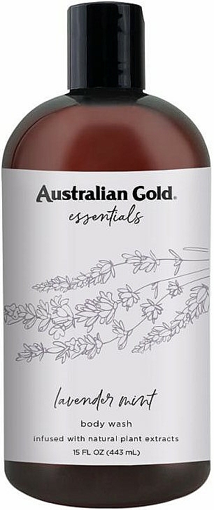 Pflegendes Duschgel mit Vitamn E, Kakadupflaume und Eukalyptuswasser - Australian Gold Essentials Lavender Mint Body Wash — Bild N1