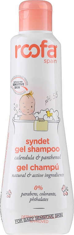 Gel-Shampool für Babys mit Ringelblume und Panthenol sulfatfrei - Roofa Calendula & Panthenol Syndet Gel Shampoo — Bild N1