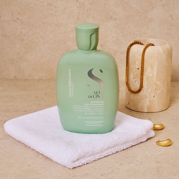 Reinigungsshampoo gegen Schuppen - Alfaparf Semi Di Lino Scalp Rebalance Purifying Low Shampoo — Bild N6