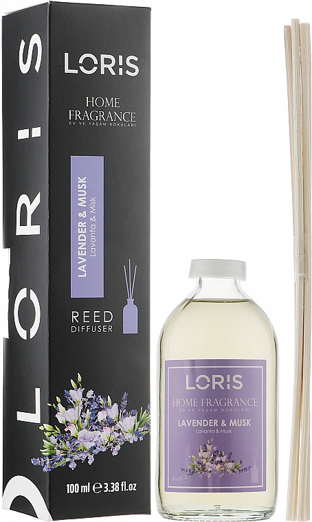 Raumerfrischer Lavendel und Moschus - Loris Parfum Home Fragrance Reed Diffuser — Bild N1