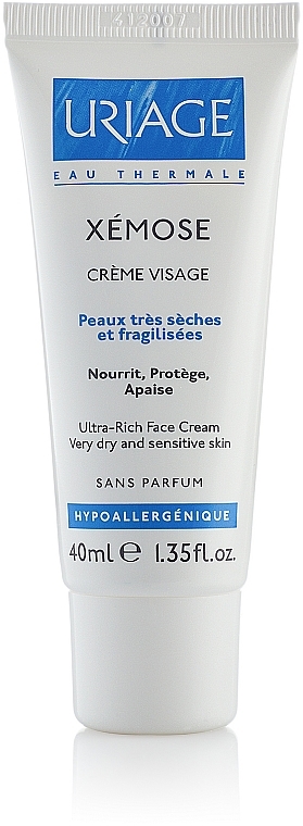 Reichhaltige pflegende, schützende und beruhigende Gesichtscreme für sehr trockene und empfindliche Haut - Uriage Xemose Face Cream