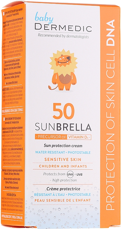 Sonnenschutzcreme für Kinder mit Bisabolol SPF 50+ - Dermedic Sunbrella Baby Sun Protection Cream SPF 50+
