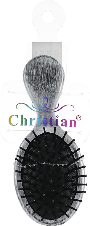 Haarbürste Mini CR-4263 schwarz-silber - Christian — Bild N1