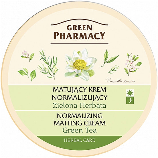 Mattierende und normalisierende Gesichtscreme mit grünem Tee - Green Pharmacy Normalizing Matting Cream — Bild N2