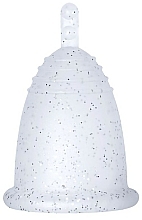 Düfte, Parfümerie und Kosmetik Menstruationstasse Größe L silberner Glitzer - MeLuna Soft Menstrual Cup Stem