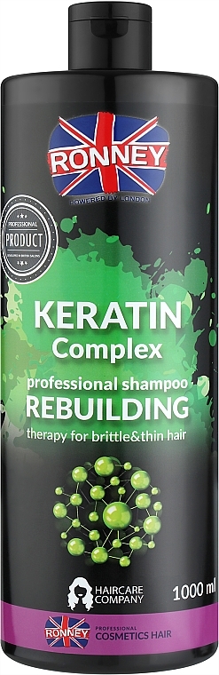 Wiederaufbauendes Shampoo mit Keratinkomplex für sprödes und dünnes Haar - Ronney Keratin Complex Rebuilding Shampoo — Bild N2