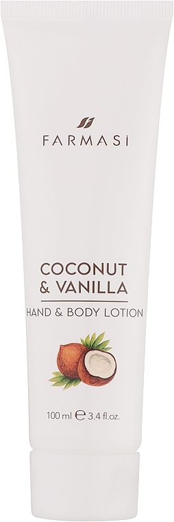 Hand und Körperlotion mit Kokosnuss und Vanille - Farmasi Coconut & Vanilla Hand And Body Lotion  — Bild N1