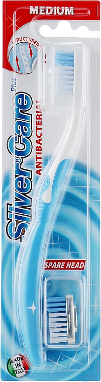 Zahnbürste Silver Care Plus mittel blau - Silver Care — Bild N1