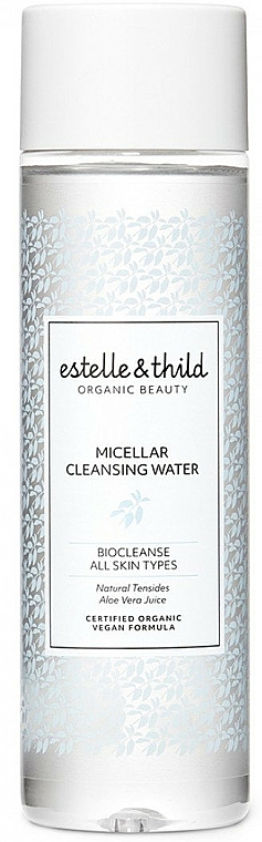 Reinigendes Mizellenwasser für alle Hauttypen mit Aloe Vera - Estelle & Thild BioCleanse Micellar Cleansing Water — Bild N1