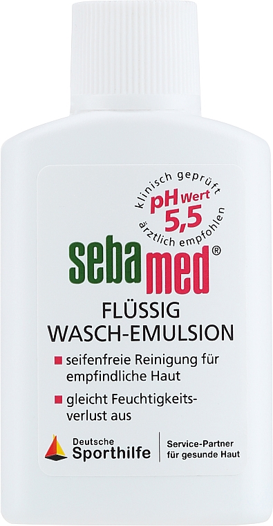 GESCHENK! Emulsion für Gesicht und Körper - Sebamed Soap-Free Liquid Washing Emulsion pH 5.5 (Mini)  — Bild N1