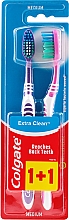Zahnbürste mittel Extra Clean violett, rosa 2 St. - Colgate Extra Clean Medium — Bild N1