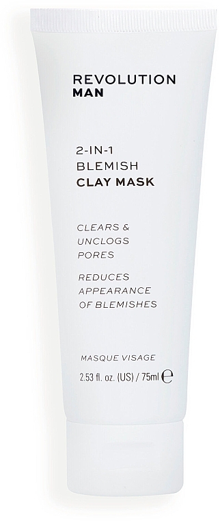 Gesichtsmaske aus Ton - Revolution Skincare Man 2-in-1 Blemish Clay Mask — Bild N1