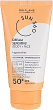 Sonnenschutzcreme für Gesicht und Körper SPF 50+ - Oriflame Sun 360 Cream Sensitive Body + Face SPF 50+ — Bild N1