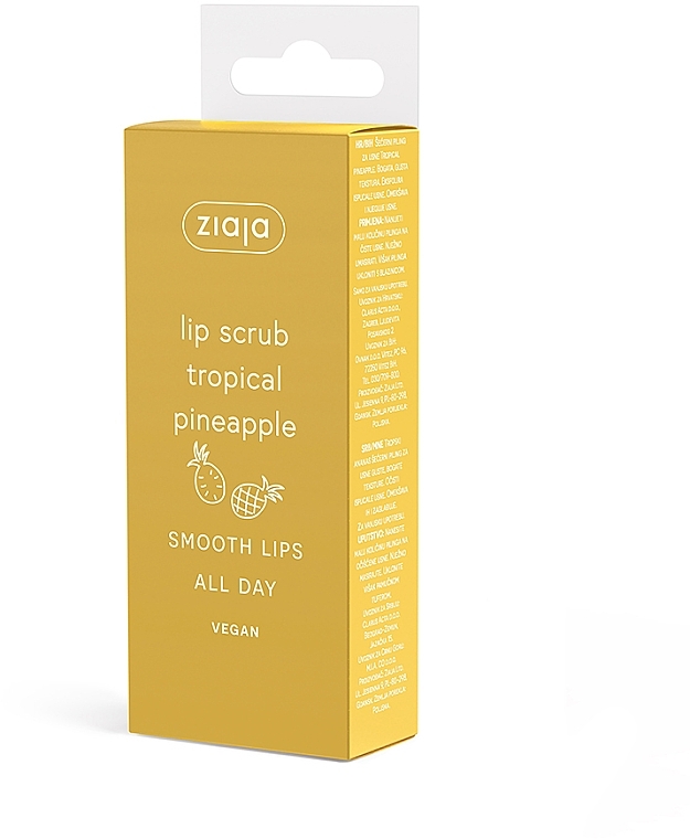 Lippenpeeling Tropische Ananas - Ziaja Lip Scrub Tropical Pineapple (tuba) — Bild N2