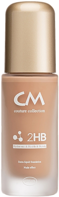 Flüssige Tönungscreme mit Hyaluronsäure LSF 15 - Color Me Couture Collection 2 HB Extra-liquid Foundation