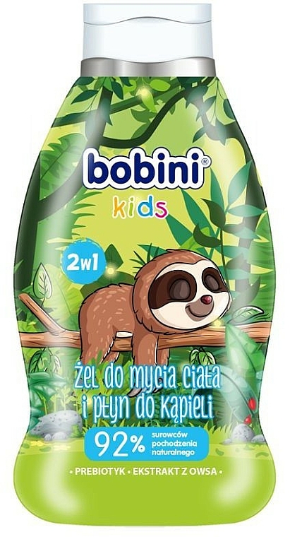 2in1 Badeschaum und Duschgel für Kinder mit Haferextrakt und Präbiotika Faultier - Bobini — Bild N1