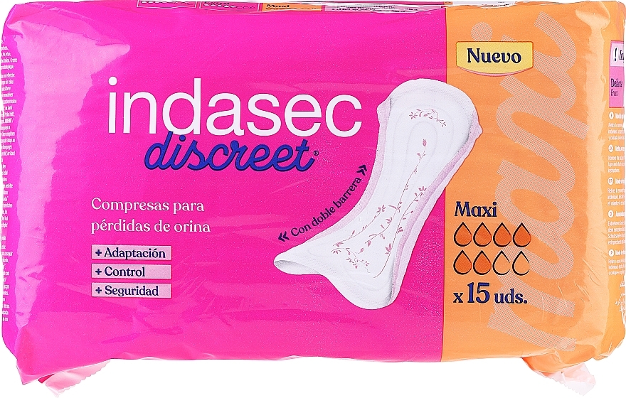 Damenbinden, 15 St. - Indasec Discreet Maxi — Bild N1