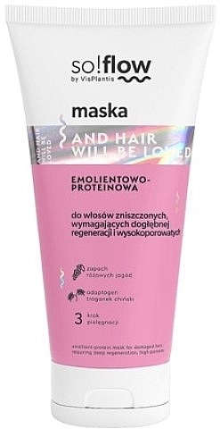 Regenerierende Maske für stark poröses Haar - So!Flow by VisPlantis  — Bild N1